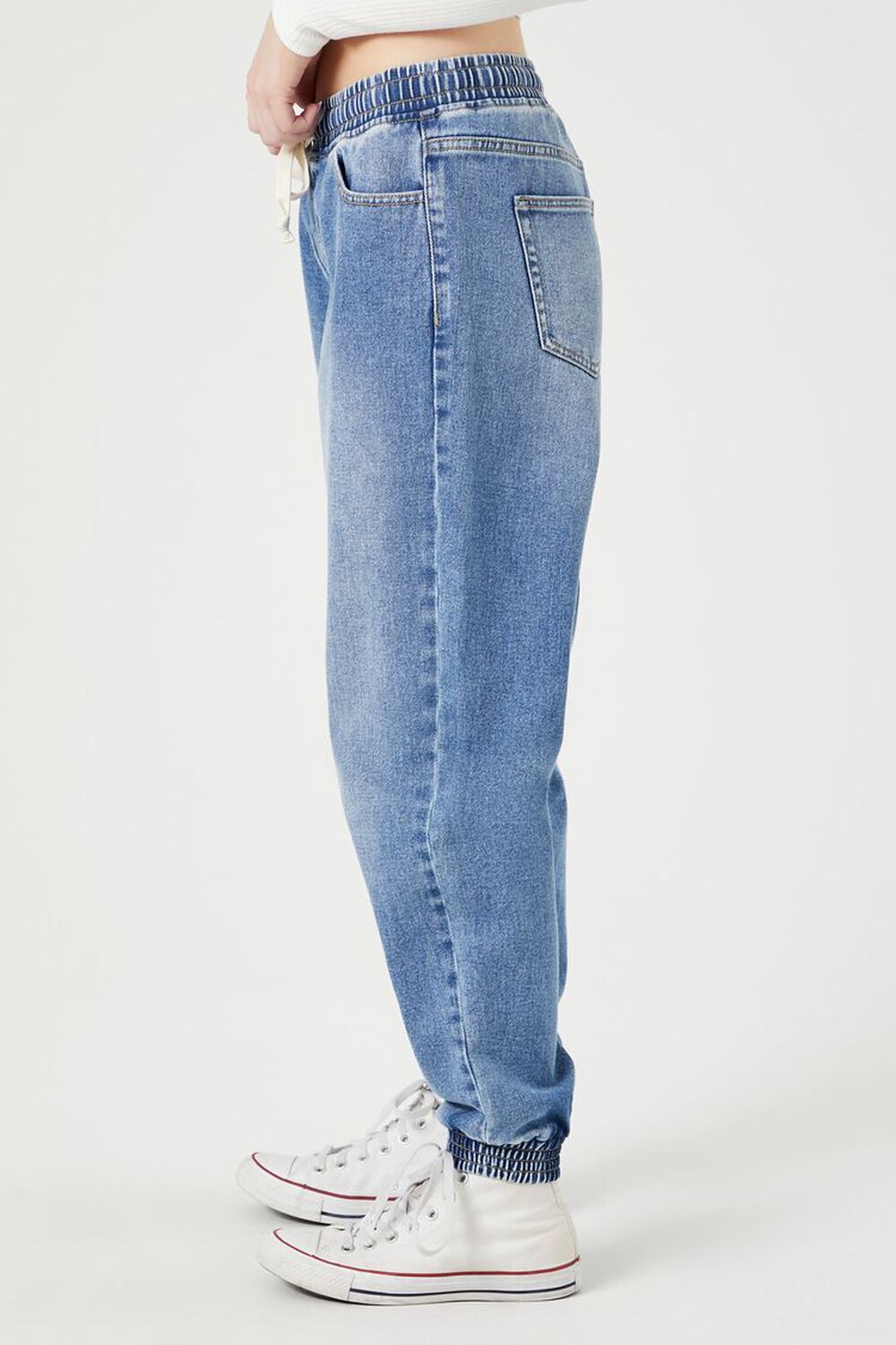 Drawstring Denim Joggers